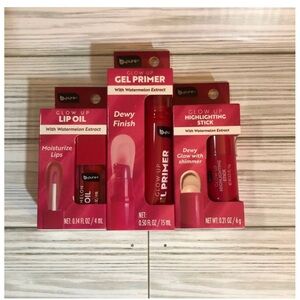 B.Pure Glow Up Watermelon Lip Oil, Primer, Moisturizing Stick Set